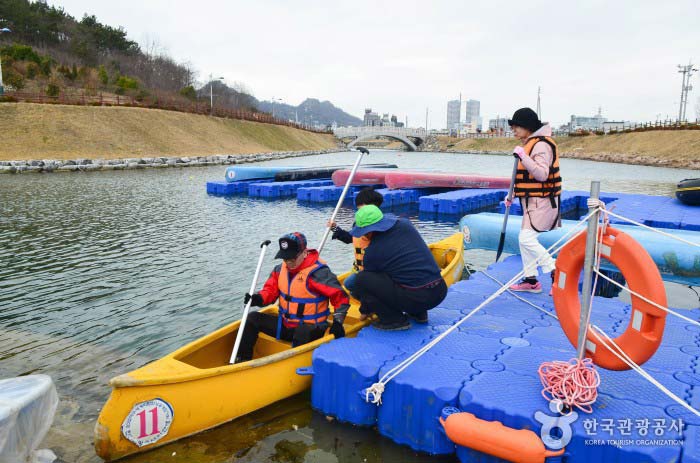 삼학도 카누 체험